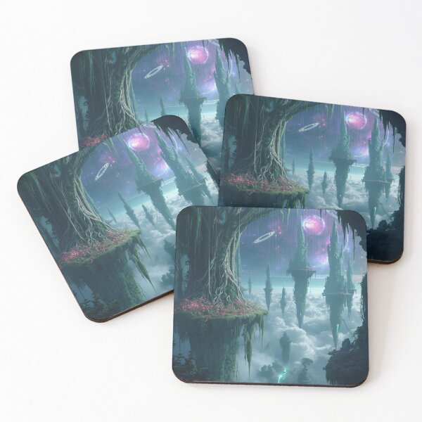 Item preview, Floating Vine Sky Jungle Fantasy Alien Landscape designed and sold by Luminous Wilds.