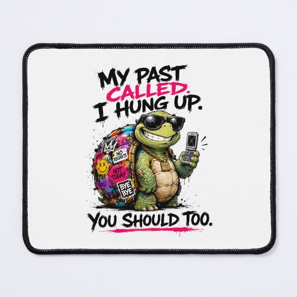 Item preview, My Past Called I Hung Up — Funny Cool Turtle Sunglasses No Regrets Graphic Design designed and sold by AbderraimArt.