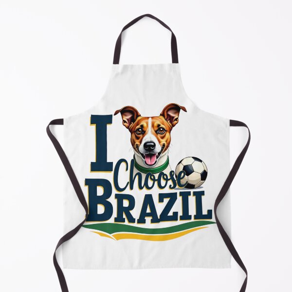 Item preview, Jack Russell Terrier with I Choose Brazil text and soccer ball designed and sold by Prints by Mat.