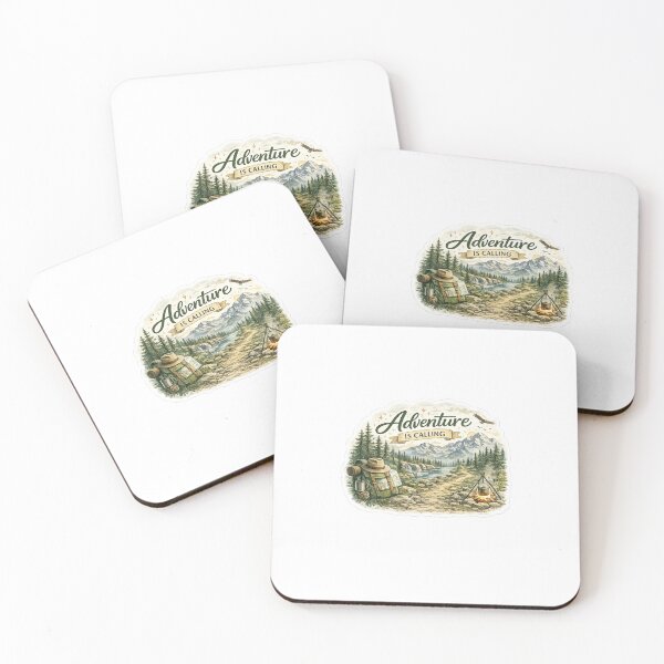 Item preview, Adventure Is Calling Sticker | Camping Mountain Nature PNG designed and sold by Ishratparween11.