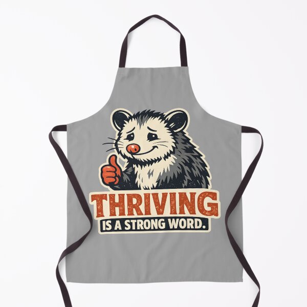 Item preview, Thriving Is A Strong Word Funny Possum Adulting Humor Quote Vintage Sticker Design designed and sold by Artistry in Motion by MADsrecreation.