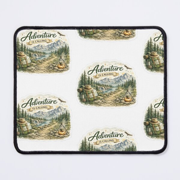 Item preview, Adventure Is Calling Sticker | Camping Mountain Nature PNG designed and sold by Ishratparween11.