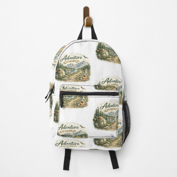 Item preview, Adventure Is Calling Sticker | Camping Mountain Nature PNG designed and sold by Ishratparween11.