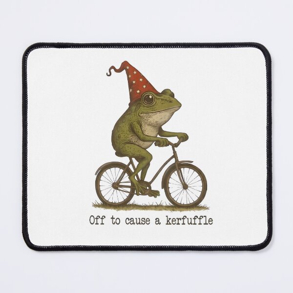 Item preview, Off to Cause a Kerfuffle Frog - Sarcastic Funny Sayings designed and sold by RostamiDesigner.