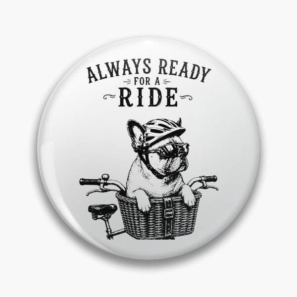 Item preview, Always Ready For A Ride - Funny French Bulldog Cycling Vintage Line Art designed and sold by ChainPower.