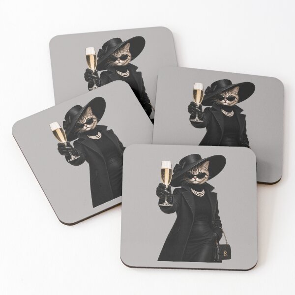 Item preview, Regina's Champagne Toast – Elegant Fashion Cat designed and sold by Caradestrella.