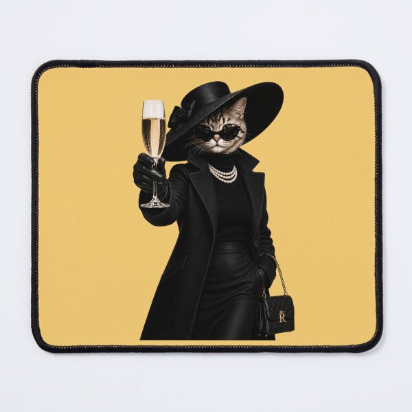 Item preview, Regina's Champagne Toast – Elegant Fashion Cat designed and sold by Caradestrella.