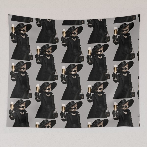 Item preview, Regina's Champagne Toast – Elegant Fashion Cat designed and sold by Caradestrella.