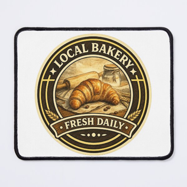 Item preview, Local Bakery Enthusiasts Sticker | Fresh Daily Badge | Croissant Lover Design | Bakery & Pastry Emblem designed and sold by MrDev.
