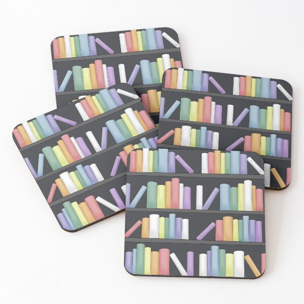 Item preview, Rainbow bookshelves pattern designed and sold by RavenAMarie .