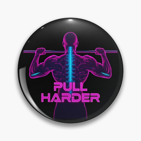 Item preview, PULL HARDER - Cyberpunk Neon Synthwave Motivation Design designed and sold by Sparkofart07.