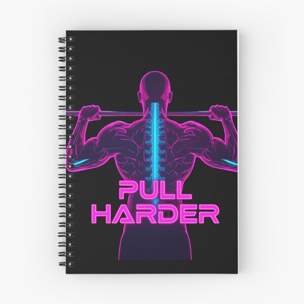 Item preview, PULL HARDER - Cyberpunk Neon Synthwave Motivation Design designed and sold by Sparkofart07.
