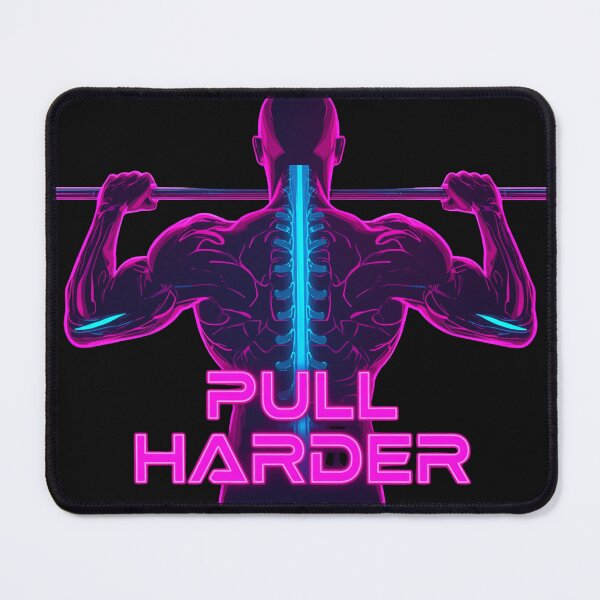 Item preview, PULL HARDER - Cyberpunk Neon Synthwave Motivation Design designed and sold by Sparkofart07.