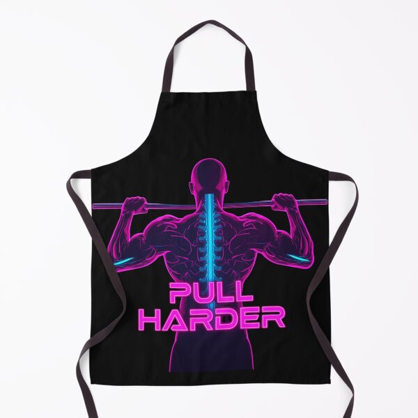 Item preview, PULL HARDER - Cyberpunk Neon Synthwave Motivation Design designed and sold by Sparkofart07.