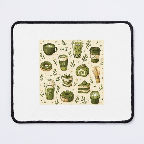 Item preview, Cute Matcha Dessert Pattern designed and sold by nabbieanu.