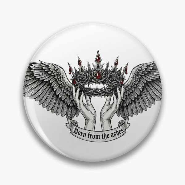 Item preview, Born From The Ashes Gothic Mug Wrap PNG, Dark Romance Crown and Wings Sublimation, Spooky Booktok Aesthetic Shirt Design, Crow Wings Clipart designed and sold by SipWithStyleArt.