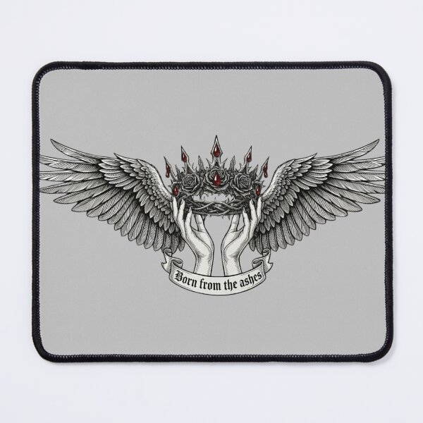 Item preview, Born From The Ashes Gothic Mug Wrap PNG, Dark Romance Crown and Wings Sublimation, Spooky Booktok Aesthetic Shirt Design, Crow Wings Clipart designed and sold by SipWithStyleArt.