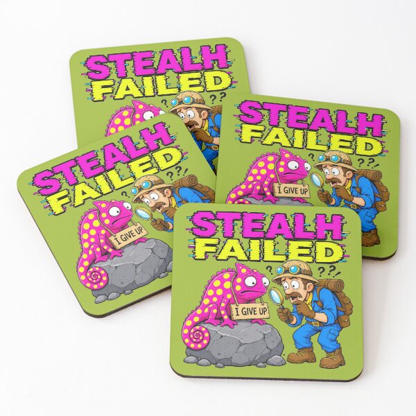 Item preview, Stealth Failed Chameleon – Funny Gaming & Animal Cartoon Art designed and sold by puzzell.