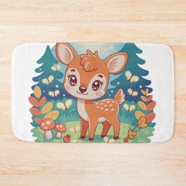 Item preview, Cute Deer with Fireflies Magical Forest Illustration designed and sold by Gabe1983.