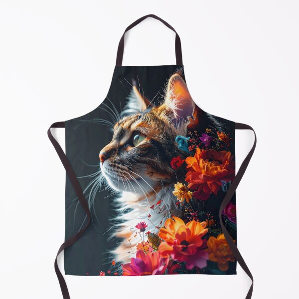 Item preview, Floral Cat Double Exposure Portrait designed and sold by ToxicInkArt.