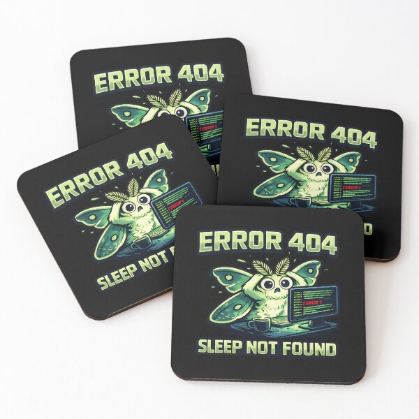 Item preview, Error 404 Sleep Not Found Luna Moth Funny Programmer Shirt IT Humor Gift Developer Tee Witchy Coder Shirt Tech Gift designed and sold by Moonveil_Studio.