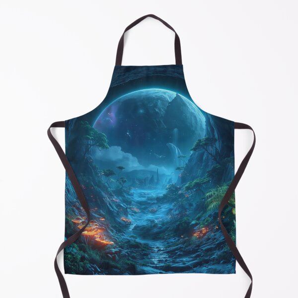 Item preview, Hollow Moon Bioluminescent Alien Forest Landscape designed and sold by Luminous Wilds.