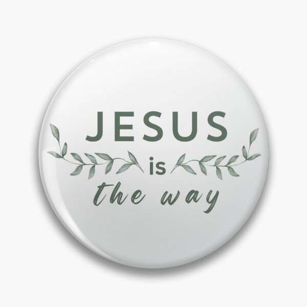 Item preview, Jesus is the Way | Sage Green Botanical Christian Faith Sticker & Art Print designed and sold by Olive Thread Co..
