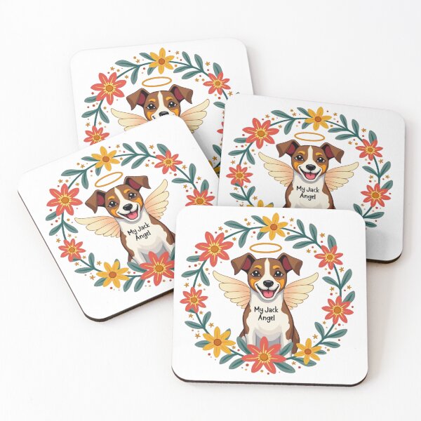 Item preview, Jack Russell Terrier angel with My Jack Angel text designed and sold by Prints by Mat.
