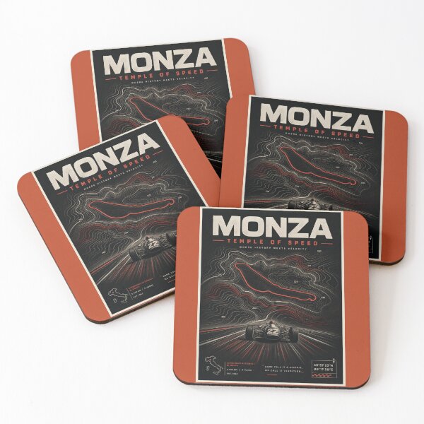 Item preview, Monza Temple of Speed, Topographic Racing Poster Print designed and sold by Jandedan.