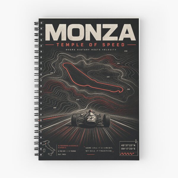 Item preview, Monza Temple of Speed, Topographic Racing Poster Print designed and sold by Jandedan.