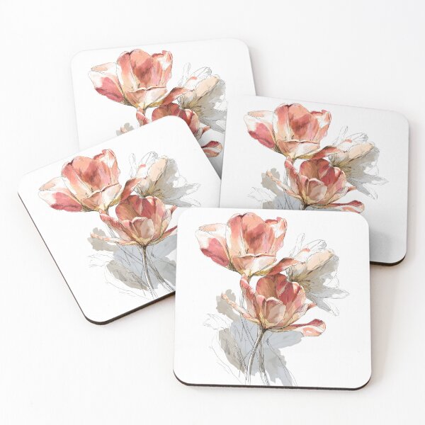 Item preview, Red Tulips Watercolor designed and sold by Atelier Pivoine.