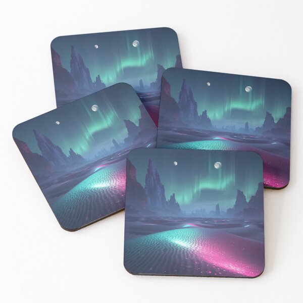 Item preview, Bioluminescent Sand Reef Alien Desert Fantasy Landscape designed and sold by Luminous Wilds.