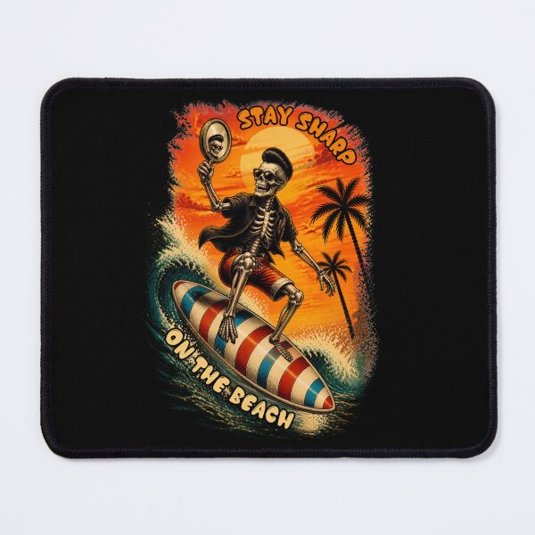 Item preview, Rockabilly Skeleton Surfer Sunset Design designed and sold by Majnon8bp.