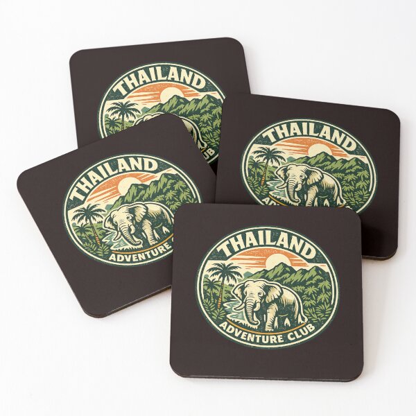 Item preview, Thailand Adventure Club Retro Elephant National Park Badge T-Shirt designed and sold by Nathan28ings.
