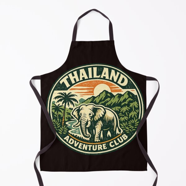 Item preview, Thailand Adventure Club Retro Elephant National Park Badge T-Shirt designed and sold by Nathan28ings.
