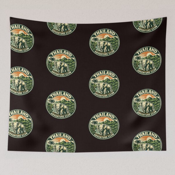 Item preview, Thailand Adventure Club Retro Elephant National Park Badge T-Shirt designed and sold by Nathan28ings.
