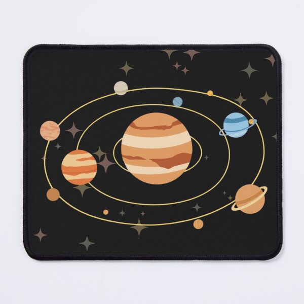 Item preview, Solar System Planets in Orbit | Retro Celestial Space Art Print & Sticker designed and sold by Olive Thread Co..