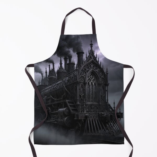 Item preview, Gothic Cathedral Ghost Train – Ornate Haunted Dark Fantasy Locomotive designed and sold by Pioneer Spirit Market.