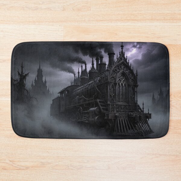 Item preview, Gothic Cathedral Ghost Train – Ornate Haunted Dark Fantasy Locomotive designed and sold by Pioneer Spirit Market.