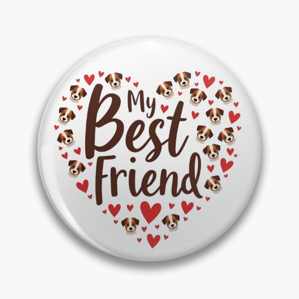 Item preview, Jack Russell Terrier heart with My Best Friend text designed and sold by Prints by Mat.