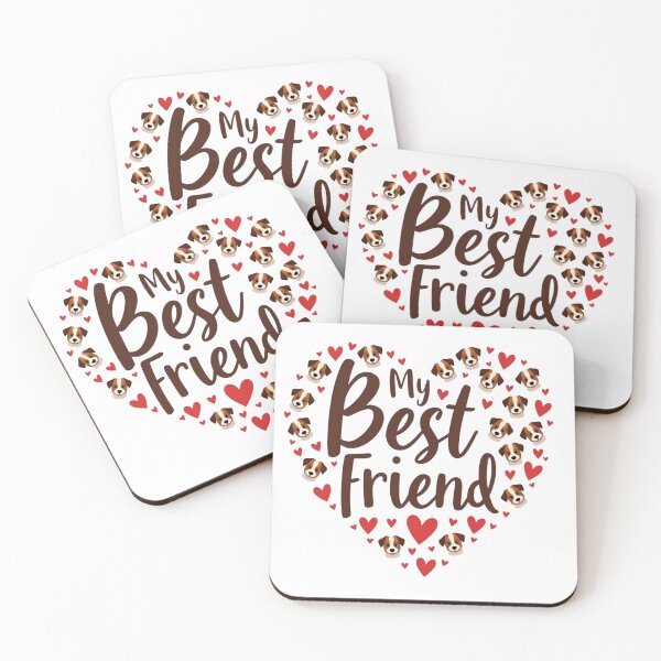 Item preview, Jack Russell Terrier heart with My Best Friend text designed and sold by Prints by Mat.