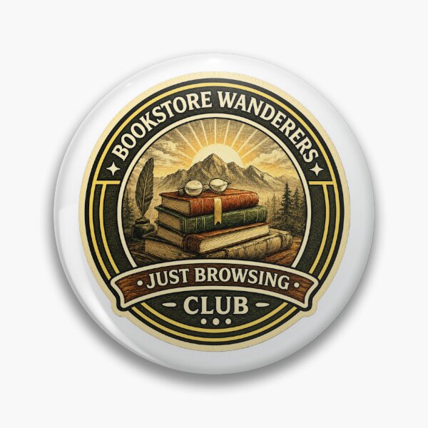 Item preview, Bookstore Wanderers Club Sticker | Just Browsing Badge | Book Lover Design | Bibliophile Reading Emblem designed and sold by MrDev.