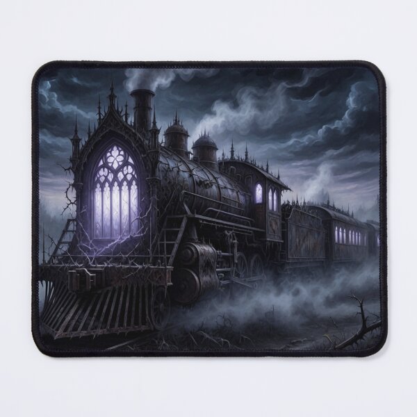 Item preview, Gothic Cathedral Ghost Train – Haunted Dark Fantasy Steam Locomotive designed and sold by Pioneer Spirit Market.
