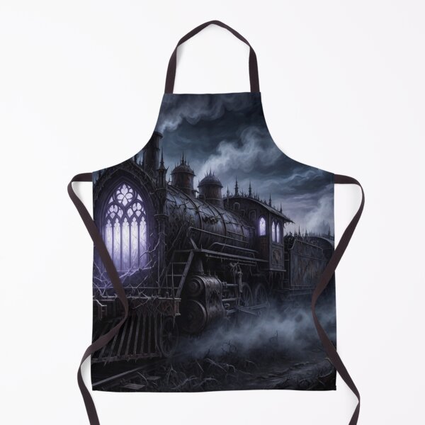 Item preview, Gothic Cathedral Ghost Train – Haunted Dark Fantasy Steam Locomotive designed and sold by Pioneer Spirit Market.