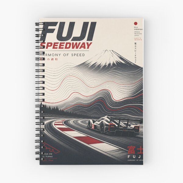Item preview, Fuji Speedway Harmony of Speed, Topographic Racing Poster Print designed and sold by Jandedan.