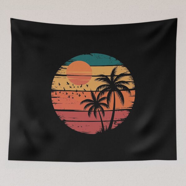 Item preview, Retro Sunset with Palm Trees designed and sold by jkrphoto.
