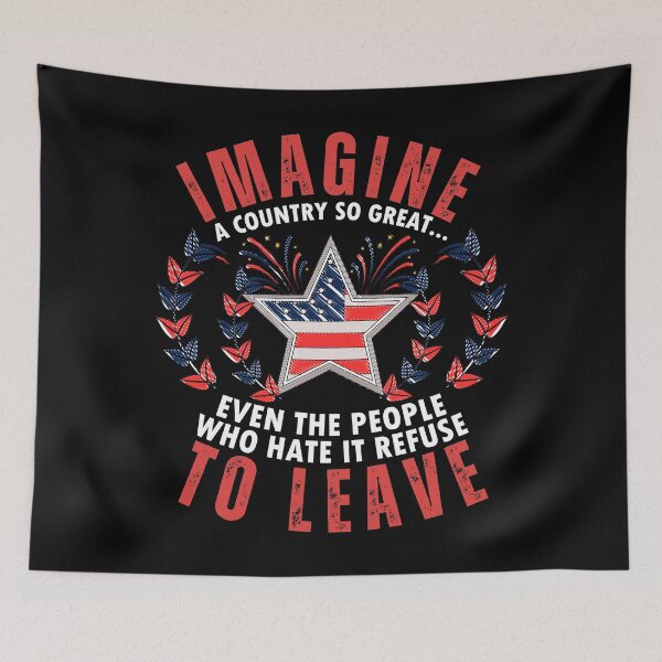 Item preview, Imagine A Country So Great Vintage Patriotic Humor Design for Proud Americans Gift designed and sold by Teetreasure2.