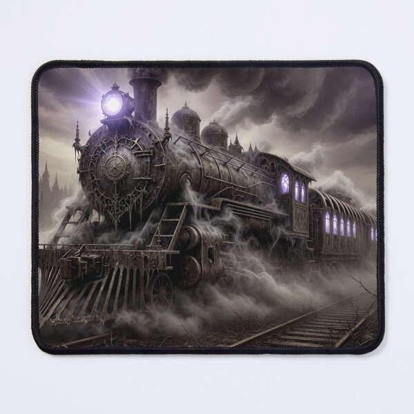 Item preview, Haunted Gothic Ghost Train – Dark Fantasy Steam Locomotive in Storm designed and sold by Pioneer Spirit Market.