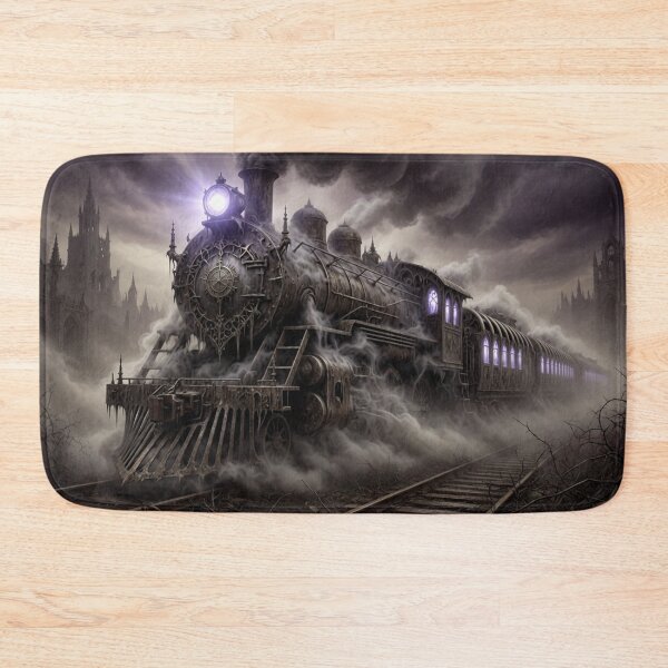 Item preview, Haunted Gothic Ghost Train – Dark Fantasy Steam Locomotive in Storm designed and sold by Pioneer Spirit Market.