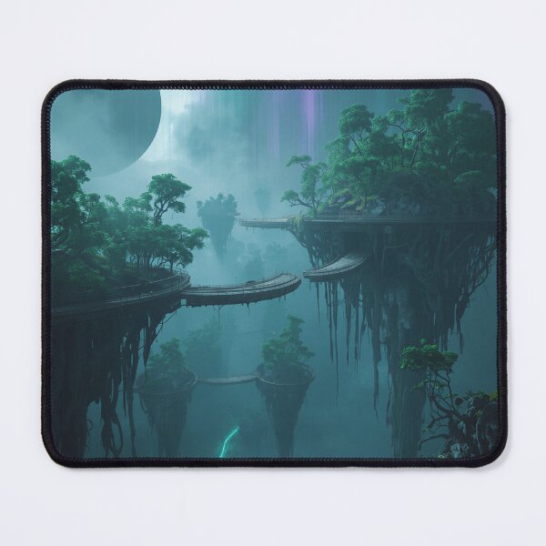 Item preview, Floating Mangrove Sky Delta Alien Fantasy Landscape designed and sold by Luminous Wilds.